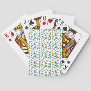 Funny Dinosaur, leaves Playing Cards