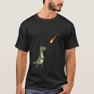 Funny Dinosaur Meteor Minimalist Prehistoric Humou T-Shirt