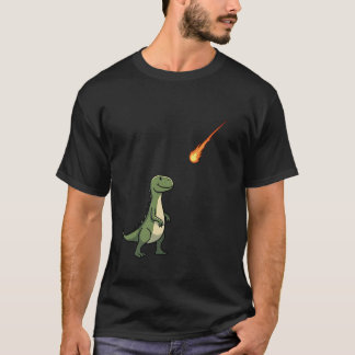 Funny Dinosaur Meteor Minimalist Prehistoric Humou T-Shirt