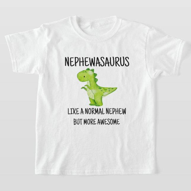 Funny Dinosaur Nephew, gift T-Shirt (Laydown)