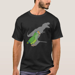 Funny DInosaur Parrot, Birb meme, Peach Fronted Co T-Shirt