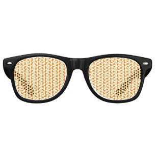 Funny Dinosaur Playing Golf Orange T Rex Golfing Retro Sunglasses