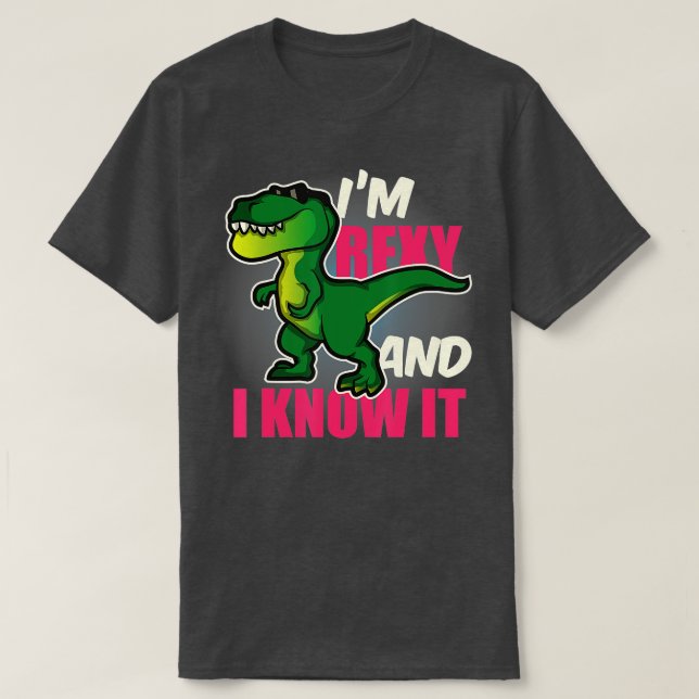 Funny Dinosaur  Rex  For Children Youth And Adults T-Shirt (Design Front)