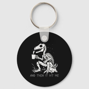Funny Dinosaur Skeleton Costume Goth Men Women Hal Key Ring