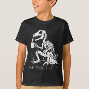 Funny Dinosaur Skeleton Costume Goth Men Women Hal T-Shirt