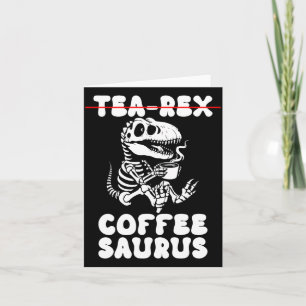 Funny Dinosaur Skeleton Costume Goth Tea-Rex Card
