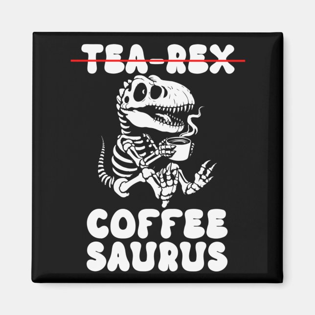 Funny Dinosaur Skeleton Costume Goth Tea-Rex Magnet (Front)