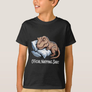 Funny Dinosaur Sleeping Dinosaur Lover Official Na T-Shirt