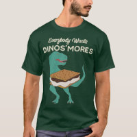 Funny Dinosaur Smores Camping DinoSmores T-Rex