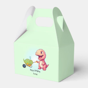 Funny dinosaur straw cart Birthday boys party  Favour Box
