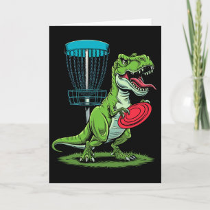Funny Dinosaur T-rex Disc Golf Player Sket Golfer  Card