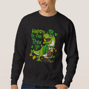 Funny Dinosaur T Rex Happy St Pattrex Day Family O Sweatshirt