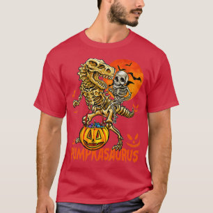Funny Dinosaur T rex Mummy Pumpkin Halloween for K T-Shirt