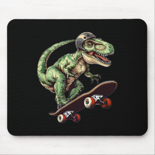 Funny Dinosaur T Rex On Skateboard Skateboarding K Mouse Pad