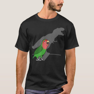 Funny Dinosaur T-Rex Shadow Rosy Faced Green T-Shirt