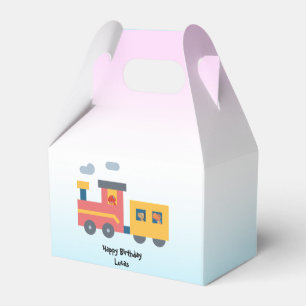 Funny dinosaur train truck boy Back 2 School Birth Favour Box