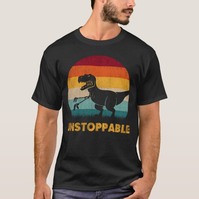 Funny Dinosaur Unstoppable Vintage Tshirt Funny  (Front)