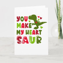 Funny Dinosaur Valentines Day Card