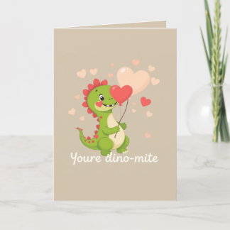 Funny Dinosaur Valentines Day  Holiday Card