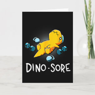 Funny Dinosaur Workout Gym Fitness Lifting  Card