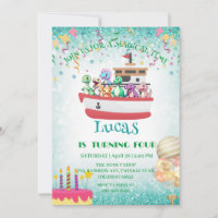 Funny dinosaur Yacht Birthday party DIY Name