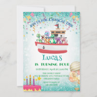 Funny dinosaur Yacht Birthday party DIY Name