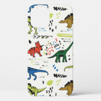 funny dinosaurs graphic colour pattern