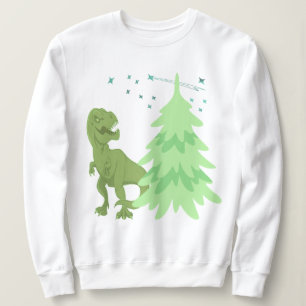 Funny Dinosaurs, Holiday T-Rex Christmas Tree Sweatshirt