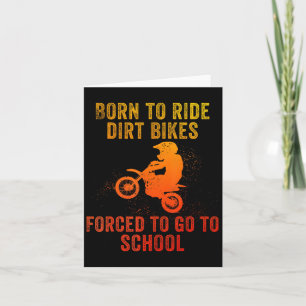 Funny Dirt Bike Art For Boys Girls Motocross Dirt  Card