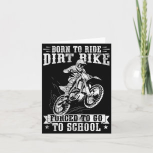 Funny Dirt Bike Art For Boys Girls Motocross Dirt Card