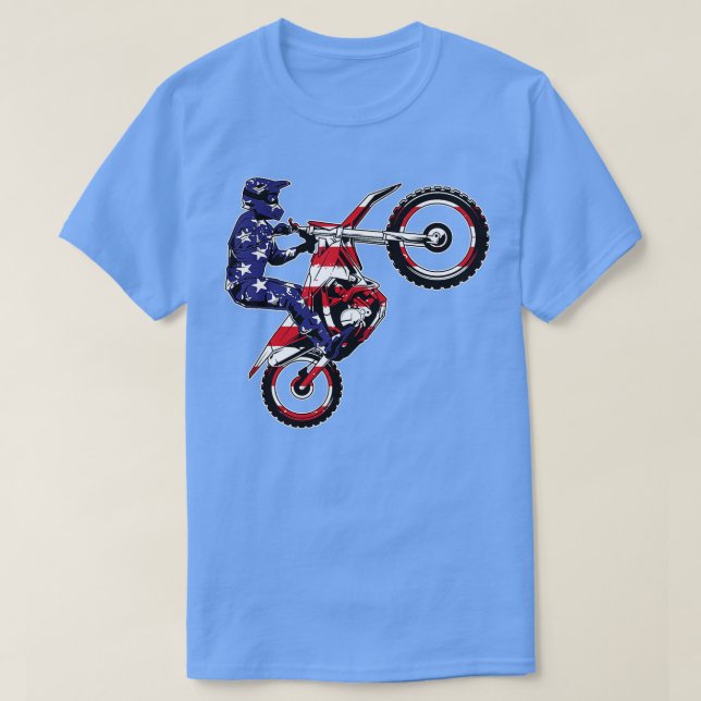 Funny Dirt Bike Art Men Women Motorcycle Dirtbike  T-Shirt (Design Front)