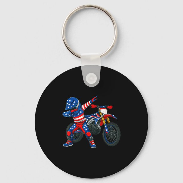 Funny Dirt Bike Art Rider Motocross Motorcycle Dir Key Ring (Front)