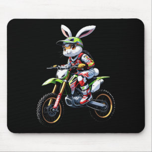 Funny Dirt Bike Player Bunny Bike Lovers  Mouse Pad