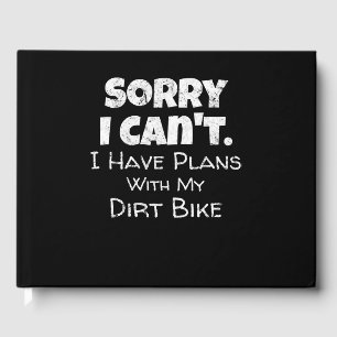 Funny Dirt Bike Quote Motocross Racing Motorcycle Guest Book