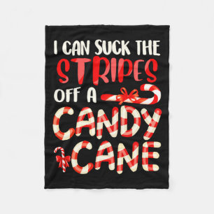 Funny Dirty Candy Cane Christmas Hilarious Santa H Fleece Blanket