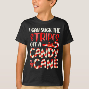 Funny Dirty Candy Cane Christmas Hilarious Santa H T-Shirt