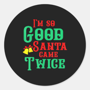 Funny Dirty Naughty Inappropriate Christmas  Classic Round Sticker