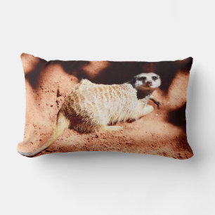 Funny Dirty Nose Meerkat, Lumbar Cushion
