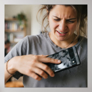 Funny Dirty Phone Screen Wipe Relatable Poster