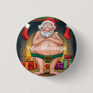 Funny Dirty Santa Christmas Collection 3 Cm Round Badge