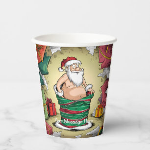 Funny Dirty Santa Christmas Collection Paper Cups