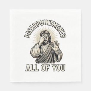 Funny Disappointments All of You Vintage Engraving Napkin