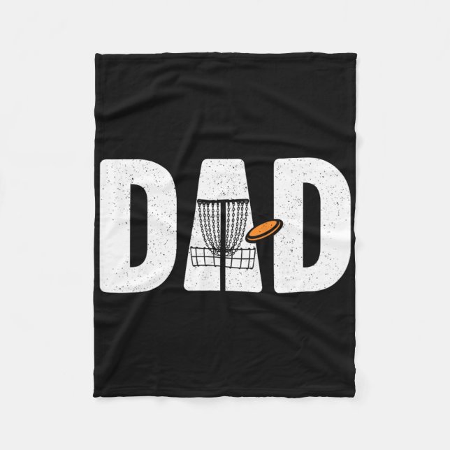 Funny Disc Golf Art For Dad Men Disc Golfer Disc G Fleece Blanket (Front)