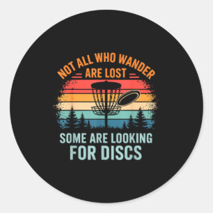 Funny Disc Golf Art For Men Women Disc Golfer Play Classic Round Sticker