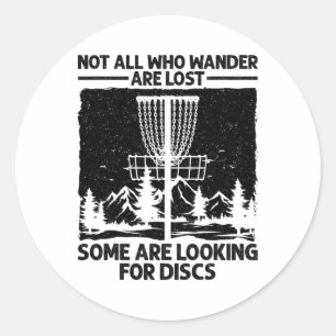 Funny Disc Golf Art For Men Women Disc Golfer Play Classic Round Sticker