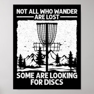 Funny Disc Golf Art For Men Women Disc Golfer Play Poster