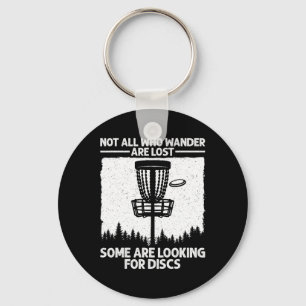 Funny Disc Golf Art For Men Women Kids Disc Golfer Key Ring