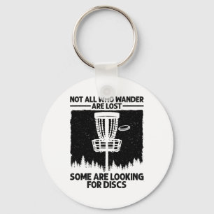 Funny Disc Golf Art For Men Women Kids Disc Golfer Key Ring