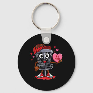 Funny Disc Golf Be Mine Valentine Sket Player Love Key Ring