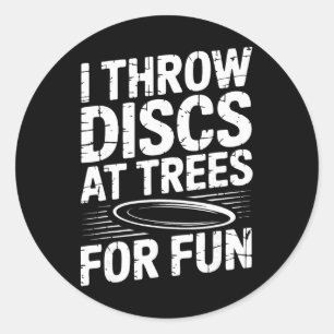 Funny Disc Golf Course  Classic Round Sticker